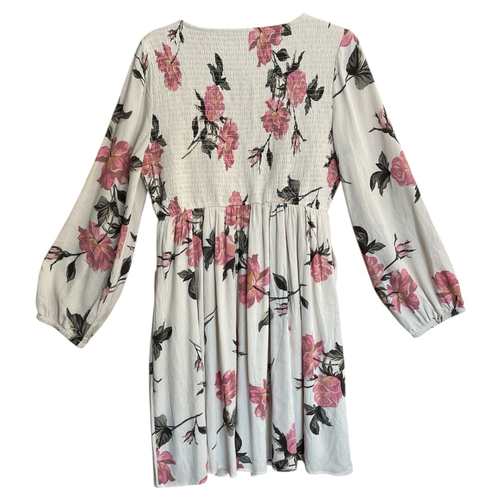 Torrid Rory Floral Long Sleeve Dress Smocked Bodice Gauze Woven Dress M/L NWT - Picture 12 of 16